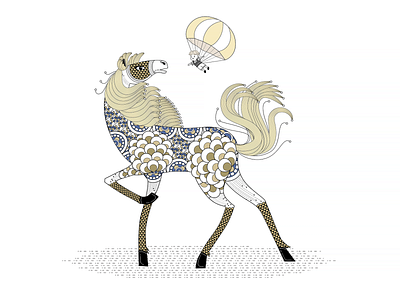 Horse animation design flat illustration vector 平面 插图 设计