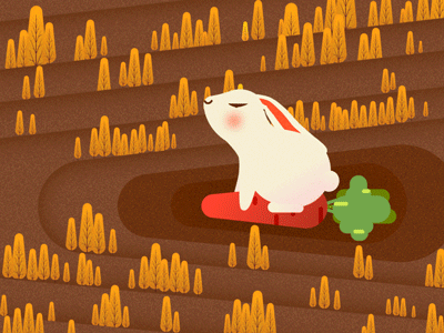 兔子热气球 animation design flat illustration vector 兔子 动画 向量 平面 插图 热气球