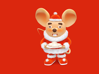 The Spring Festival mascot -- mice 02 animation c4d design flat illustration vector 一家人 平面 插图 设计