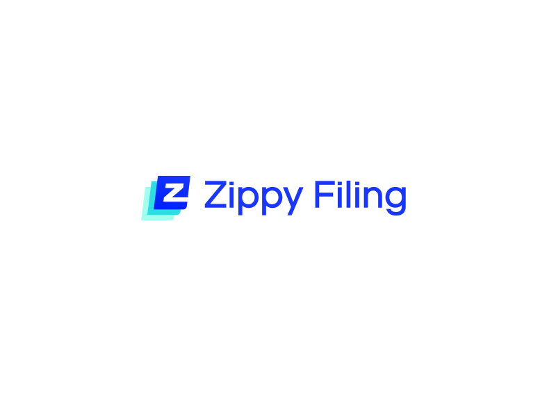 Zippy Filing Logo type simple logotype logo letters identity font flat branding legal llc