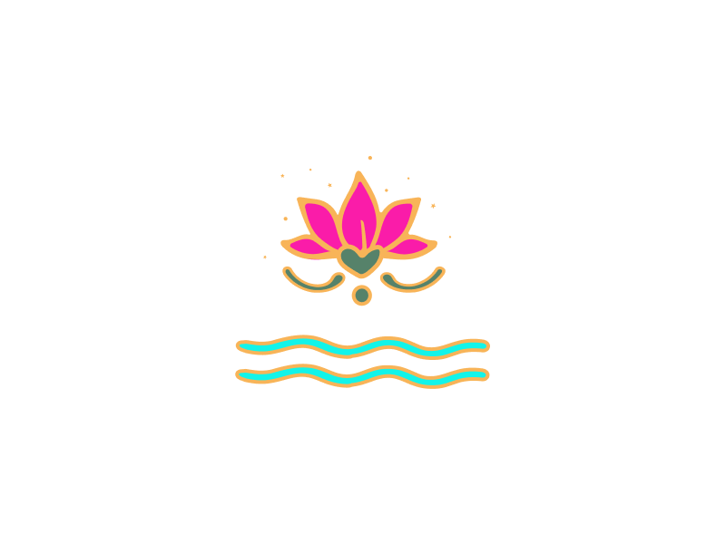Lotus Mark logo high-vibe hot pink spiritual water logo mark illustration lotus