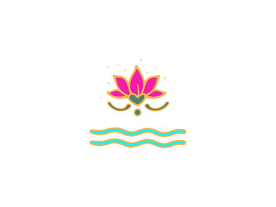 Lotus Mark high vibe hot pink illustration logo logo mark lotus spiritual water