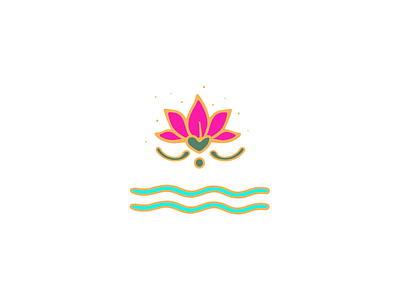 Lotus Mark high vibe hot pink illustration logo logo mark lotus spiritual water