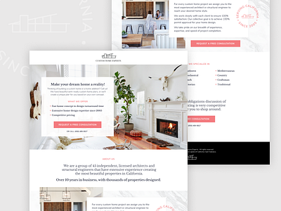 Architectural Landing Page archtiecture badge branding design house landing landing page vector web design website