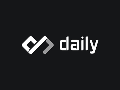 Daily Final Logo branding business daily development devs flat icon letter d letters logo logo mark symbol icon minimalist negative space symbol typography vector white and black