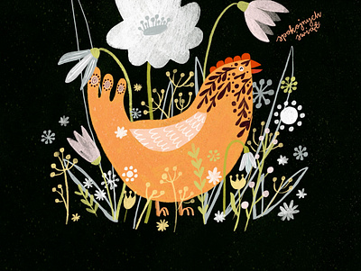 Happy Easter easter flower illustration procreateapp spring springtime