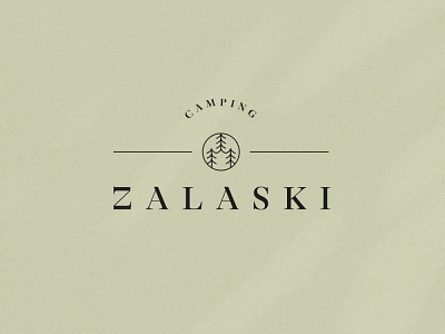 Camping Zalaski - logo camping logo logo design serif logo typo logo typography wood