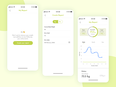 Fitness App Concept Design - Work in progress