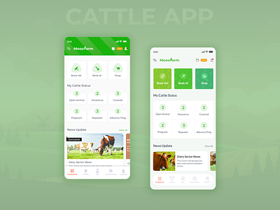 Cattle App app appdesign clean design illustration mobile ui sketch typography ui ui design uiux ux design vector