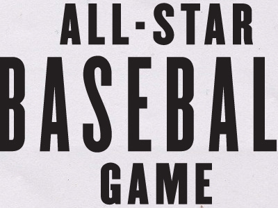 All Star Dribbble baseball poster
