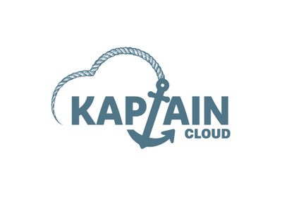 Kaptain Cloud Services anchor branding captain cloud cloud computing cloud services design graphic design icon illustration logo logodesign logotype typography vector