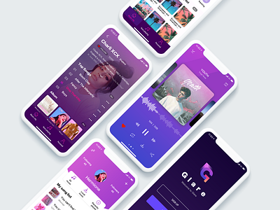 Glare | 音乐播放器 app ps ui 应用 设计