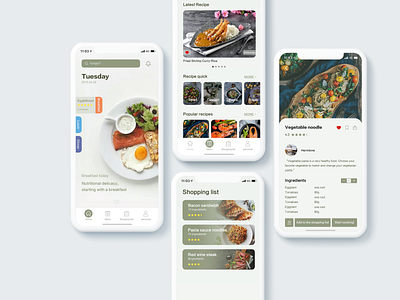 Light diet| 菜谱类app ps ui 应用 设计