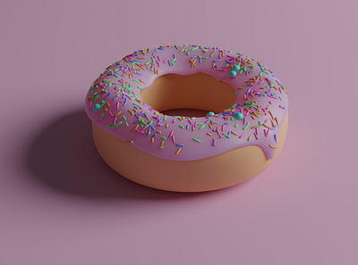 Blender 001- Donut 3d blender graphic design