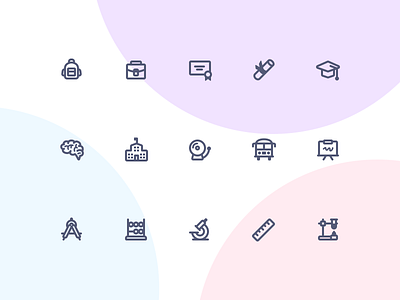 Jollycons - Education - Icon Set design system icon set icons jollycons outline rounded vector