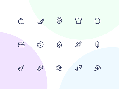 Jollycons - Food - Icon Set design system icon set icons jollycons outline rounded vector
