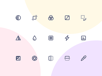 Jollycons - Image Editing - Icon Set design system icon set icons jollycons outline rounded vector