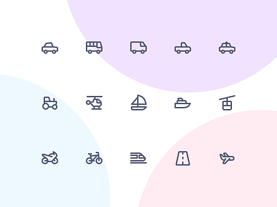 Jollycons - Transport - Icon Set design system icon set icons jollycons outline rounded vector