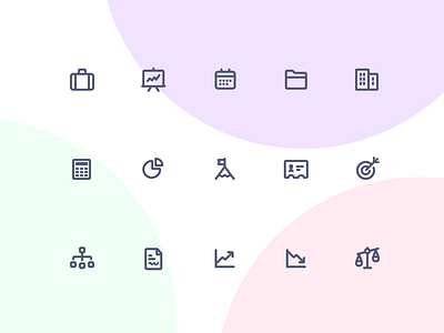 Jollycons - Business - Icon Set business calendar chart design system goals graph icon set icons jollycons mission outline rounded vector vision