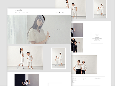 Eunoia Home Page design fashion home page design interface minimalist ui web website website design