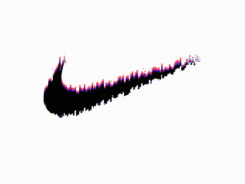 nike animation design glitch glitch effect glitchy logo logo animation logo reveal minimal motion motion design motion graphic nike nike logo nike logo animation