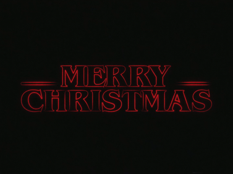 merry christmas 80s 80s style animation glow glow in the dark glowing merry christmas merry xmas merrychristmas motion design oldschool stranger things strangerthings style tape title title animation vhs