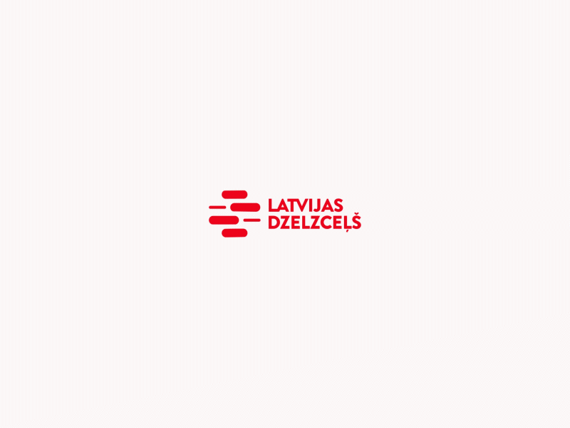 latvian railway company animation brand company company brand logo company logo logo logo animation logo red logo reveal logodesign logotype railroad railway railway logo red stripes strokes