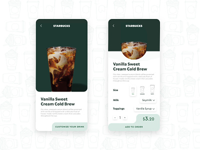 Daily UI #004 — Starbucks Fare Calculator app calculator daily 100 challenge daily ui dailyui design drinks ordering starbucks ui ux