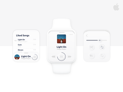 Daily UI #009 — Music Player for Apple Watch