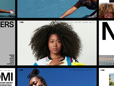 Naomi Osaka Collaboration with GoDaddy design ui ux website