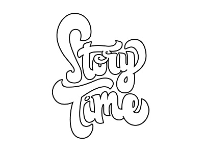 Story Time chunky design handdrawntype handlettering illustrator lettering typography