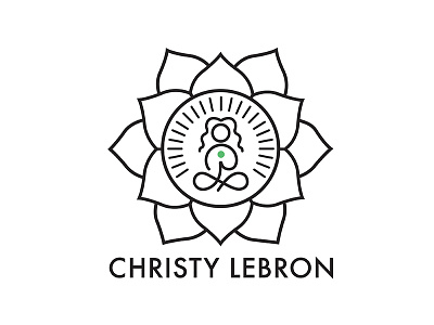 Christy LeBron chakra feminine flower heartchakra illustration logo vector yoga yogavector yogi zen