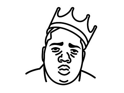 Notorious big poppa biggie smalls celebrity chunky hip hop illustration line work notorious big rap rapper thick