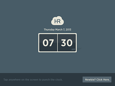 Clock In iPad App app clock date flat hr ipad software time ui