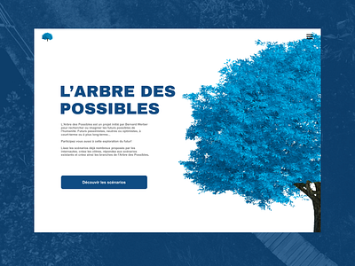 L'arbre des possibles blue books concept design graphic design redesign ui