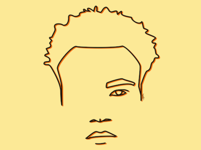 Childish Gambino donald glover drawing art line minimal design vector illustration