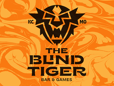 The Blind Tiger badge bar blind tiger brand branding eye icon icons illustration kansas city logo mark tiger