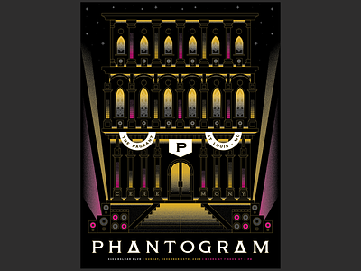 Phantogram Poster ceremony gig poster gig posters illustration music phantogram poster posters temple