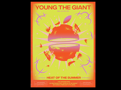 Young The Giant design firework gig poster illustration orange poster posters vector young the giant ytj