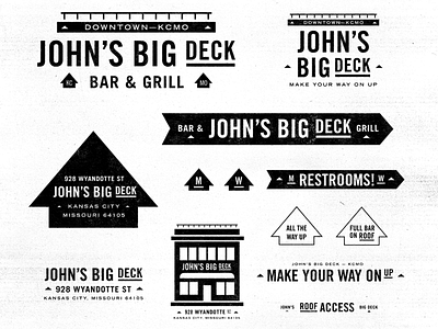 John's Big Deck arrow badge bar bar brand brand branding deck icon icons logo logos mark