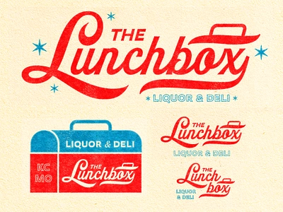 The Lunchbox badge brand branding icon icons illustration logo logos lunch lunchbox mark script script font type