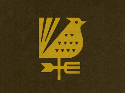 The Bird badge brand branding chicken chickens fork icon icons illustration logo logos mark weather weather vane wind