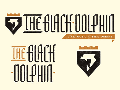The Black Dolphin badge brand branding icon icons illustration logo mark monogram type