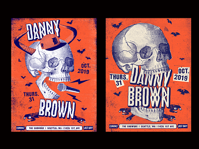 Danny Brown Poster Exploration collage collages gigposter halloween hip hop illustration music rap skull