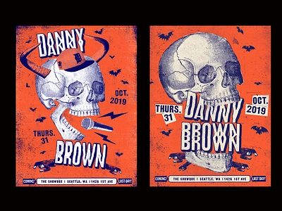 Danny Brown Poster Exploration collage collages gigposter halloween hip hop illustration music rap skull