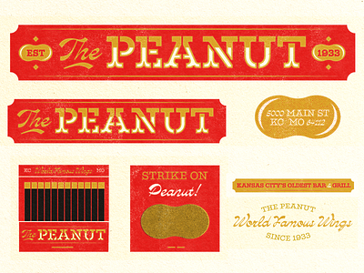 The Peanut badge bar brand branding icon icons illustration kansas city kc logo mark peanut the peanut wings