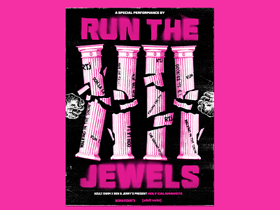 RTJ / CALAMAVOTE gig poster hip hop illustration music poster poster art poster design rap rtj run the jewels texture vote