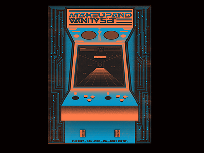 Make Up And Vanity Set Poster arcade arcade game circuit circuits game gig poster illustration poster posters