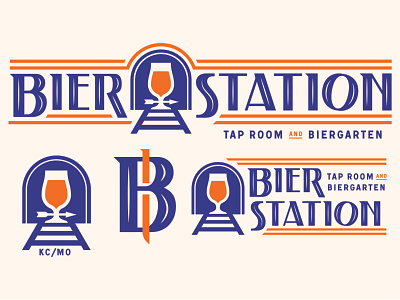 Bier Station badge brand branding icon icons illustration kansas city kc logo mark