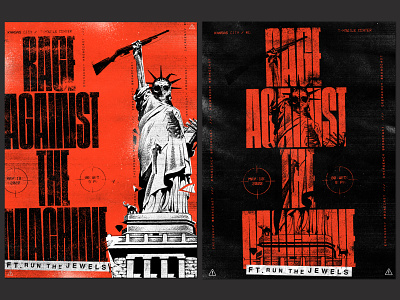 Rage Against The Machine design gig poster grunge illustration music poster rage rage against the machine rtj run the jewels